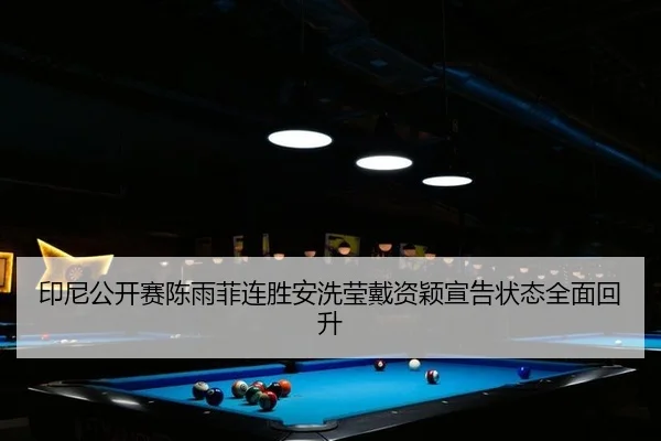 印尼公开赛陈雨菲连胜安洗莹戴资颖宣告状态全面回升